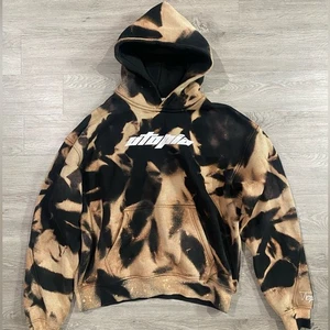 Utopia Black and Tan Men's Hoodie Bleached Large - Picture 1 of 5