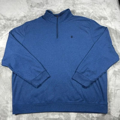 IZOD Pullover Men's 2XLT Blue Heather Advantage Performance Stretch 1/4 Zip - Image 1 of 4