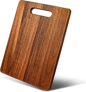 13×9,5 Zoll Holz Schneidebrett Quadratisch Schneidebrett für Küche Fleisch Käse B... - Bild 1 von 2
