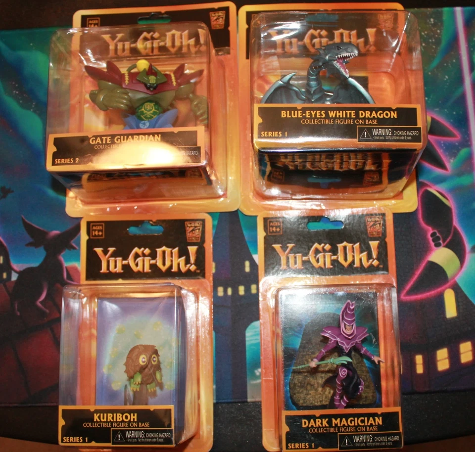 Yu-Gi-Oh 4 英寸套装(4 人物)系列 1 和 2 可动人偶底座 Neca 密封 — 第 1/4 张图片