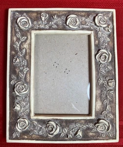 Verzierter Bilderrahmen hält 3,5"x 5" verzierte Rosen braun & creme Import Coll. - Bild 1 von 14
