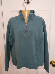 Tommy Bahamas Women's Green 1/4 Zip Sweatshirt - Size Medium - Picture 1 of 4