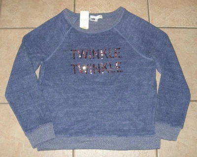 NEW NWT Blue Sz Medium Soft Stretchy Christmas Sequined TWINKLE TWINKLE Sweater - Image 1 of 2