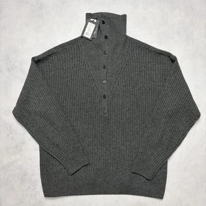 Naadam Sweater Womens Extra Large Merino Wool Cashmere Ribbed Turtle Ribbed Neck - Picture 1 of 9