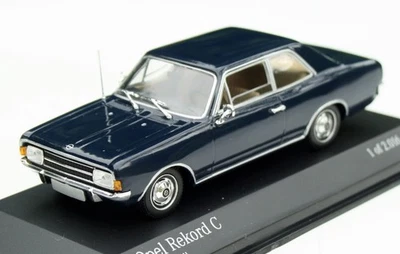 Opel Rekord C Limousine 2 Porte Anno 1966-1972, Blu Scuro, Minichamps In M. 1:43 - Immagine 1 di 4