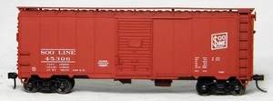 HO Accurail #3512 40' AAR Single Door Steel Boxcar SOO Line #45306 aufgebaut - Bild 1 von 5