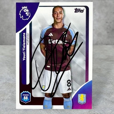Youri Tielemans Aston Villa Hand Signed Autograph Card Topps Premier League 2026 - Image 1 of 2