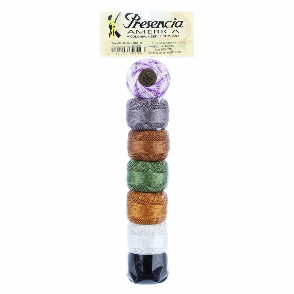 Finca Perle Cotton Size #12 Thread Sampler Pack BS Tuxedo Tales Colors - Image 1 of 1