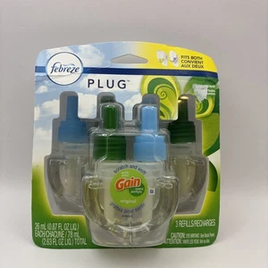 Febreze Odor Fighting Plug In Air Freshener Refill - Gain Original Scents-3 Pack - Picture 1 of 2