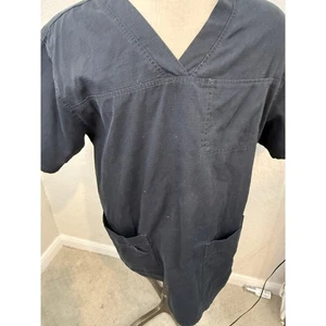 Carhartt nero scrub top scollo a V manica corta uniforme medica taglia grande L - Foto 1 di 7