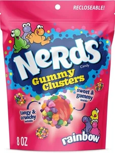 Racimos de goma NERDS, caramelo, arco iris, crujientes y gomosos, 8 oz - Imagen 1 de 4