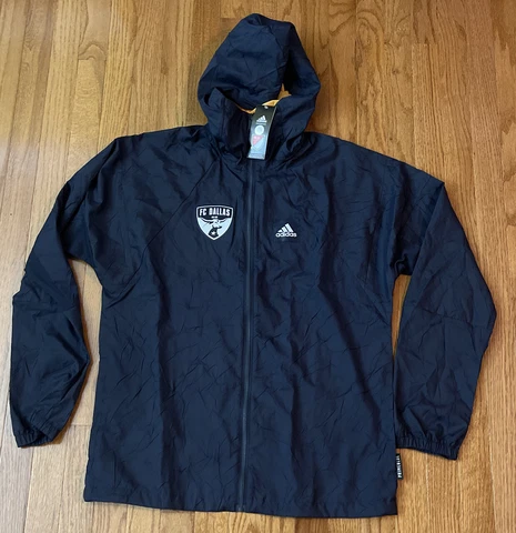 Men's FC Dallas adidas Primeblue Full-Zip Jacket Small NWT $120 Navy Cover