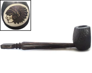 Native Indian Chief Large Tagua Pipe Handmade Tobacco Smoking Natural Carved Art - Imagen 1 de 5