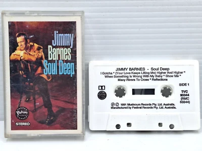 JIMMY BARNES SOUL DEEP - MUSIC CASSETTE TAPE - Image 1 of 2