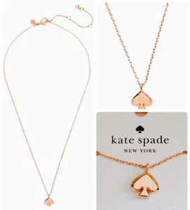 Kate Spade "Everyday Spade" Pendant Necklace, Rose Gold tone, NWT $59 - Picture 1 of 18