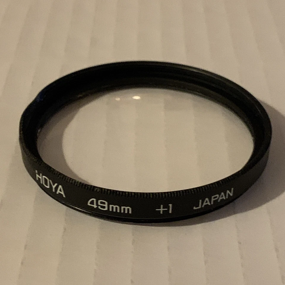 WELL USED Hoya 49mm Close Up +1 Filter Japan DAMAGED FRONT THREAD/RIM ELSE OK - Image 1 of 1