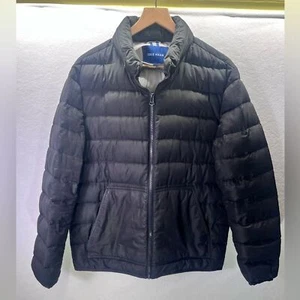 Cole Haan Down Feather Packable Coat Mens M Black Puffer Stylish Preppy Casual - Picture 1 of 9