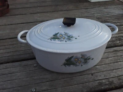Rare COCOTTE LE CREUSET G Vintage 50s 60s Plat Marmite Fonte Emaillee Ancienne - Photo 1/4