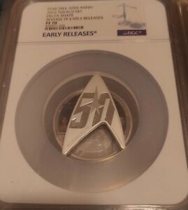 2016 Tuvalu S$1 Star Trek Delta Insignia Shape NGC PF70 UC Early Releases