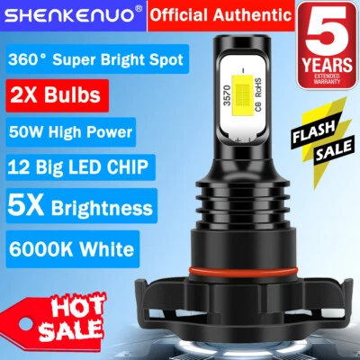 Para Ford Mustang Shelby GT500 2007-2014 6000K Blanco LED Bombillas Antiniebla Lámpara HKB Foto 1 de 4