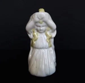 Vintage Belleek 6th Mark Yellow & Cream Glaze Maiden Girl Creamer Pitcher - Picture 1 of 10