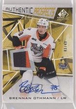 2021 Upper Deck SP Game Used CHL Edition Gold /49 Brennan Othmann #47 Patch Auto