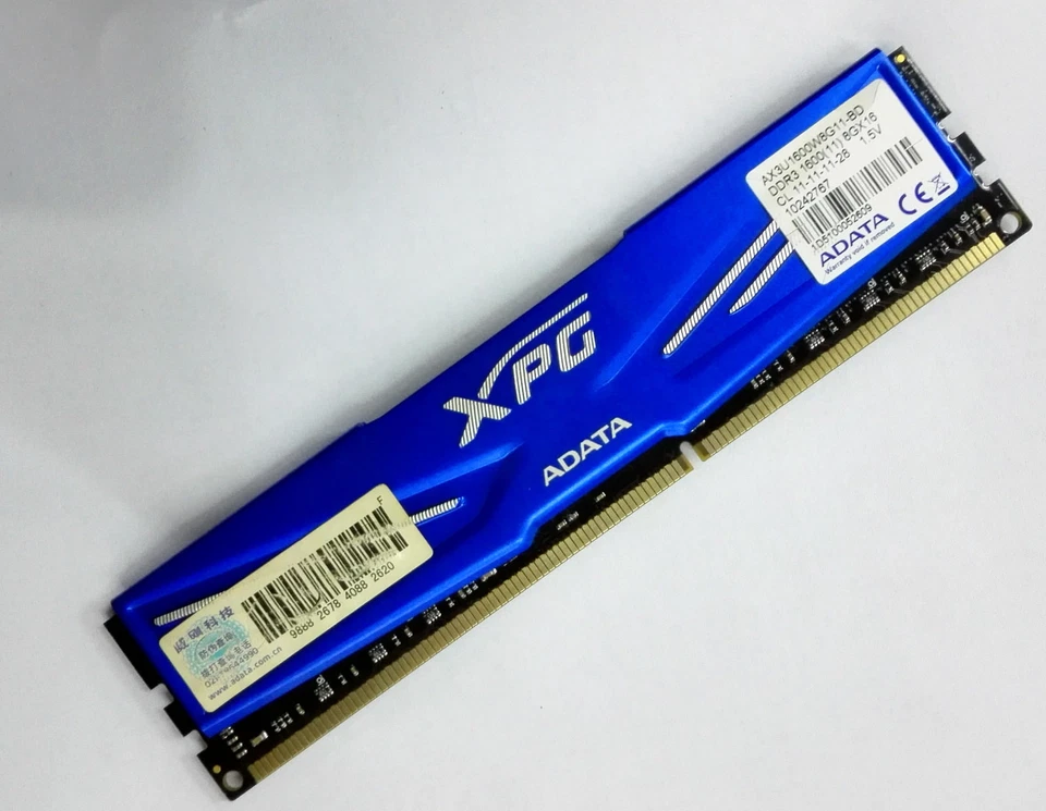 ADATA XPG 8GB DDR3 1600 Desktop DIMM RAM  AX3U1600W8G11-BD XMP PC3-12800 240pin - Image 1 of 4