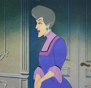 1950 RARO WALT DISNEY CENICIENTA MADRASTRA ORIGINAL ANIMACIÓN DIBUJO CEL - Imagen 1 de 2