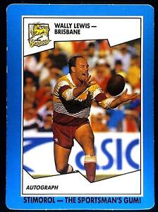 1989 Scanlens Stimorol rugby league NRL card #62 Wally Lewis Brisbane Broncos
