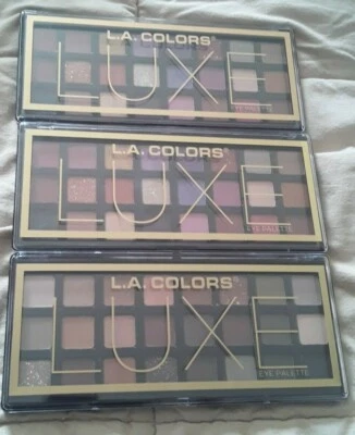 L A Colors Luxe Eyeshadow Palette Lot Luxury & Velvety Shade Gift Set Collection - Image 1 of 4