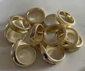 12 Pieces Ring Jewelry Making Wedding Custom Rings Blanks for Inlay Rings. - Picture 1 of 7