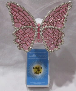 Bath & Body Works Wallflower Fragrance Plug PINK GEMS GOLD BUTTERFLY Nightlight - Picture 1 of 3