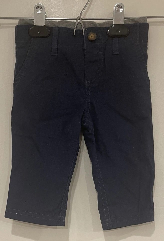 Pantalones Carters Bebé Niño Cintura Elástica Pull-On Acogedores Forrados Algodón Azul Marino 6 M Foto 1 de 4