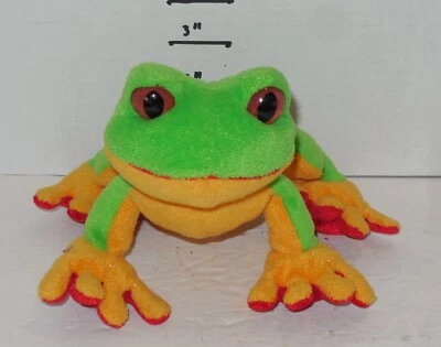 Ganz Webkinz Green Tree Frog 9" plush Stuffed Animal toy - Image 1 of 4