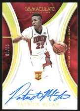 2016-17 Immaculate Coll Collegiate Rookie Autographs Gold #83 Patrick McCaw/25