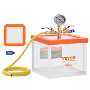 VEVOR Vacuum Chamber Acrylic Vacuum Degassing Chamber 2 Gal Degassing Silicone - Picture 1 of 12