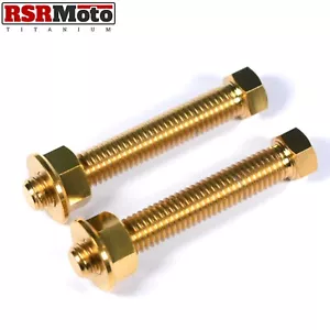 Kawasaki ZX10R ZX6R ZX636R ZZR1400 Titanium Chain Adjusters Adjustment Bolts - Bild 1 von 3