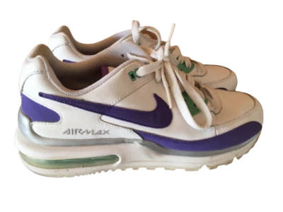 Nike Girls Air Max Wright GS Sneakers White Purple Size 5.5Y Size 7 Women - Image 1 of 4