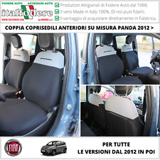 COPRISEDILI Fiat PANDA 2012> SU MISURA SOLO ANTERIORI C/LOGHI GRIGIO/NERO