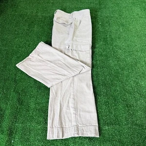 H&M Straight Leg High Rise Y2k Style Cargo pockets Casual Khaki Pants Size 2 - Picture 1 of 15