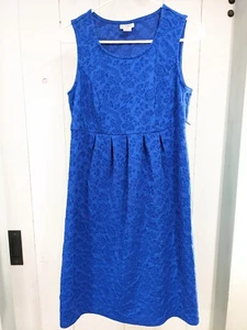 Blue Lace Floral Maternity Dress By Motherhood Maternity Size Small - Picture 1 of 5