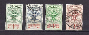 Ethiopie 1951-58 lutte contre la tuberculose lot de 4 timbres oblitérés /TE1204 - Picture 1 of 1
