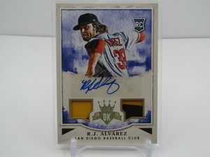 R.J. ALVAREZ 2015 DIAMOND KINGS DUAL PATCH ROOKIE RC AUTOGRAPH AUTO 8/10 SP!!