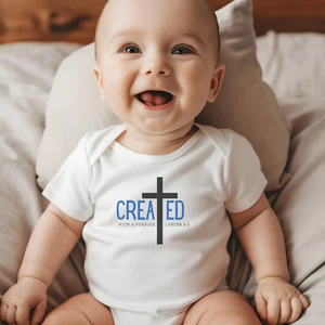 Created with a purpose baby onesie. Boy and girl styles available. - Picture 1 of 5