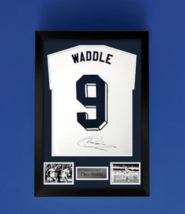 Chris Waddle Signed Framed Tottenham Spurs Shirt England Marseille Newcastle - Picture 1 of 1