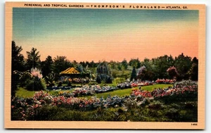 Stauden & tropische Gärten Thompson's Floraland Atlanta Georgia Postkarte GA - Bild 1 von 2