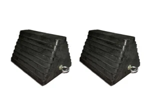 NORTHERN SAFETY RUBBER WHEEL CHOCK WITH EYEBOLT - CASE OF 2 - Bild 1 von 1