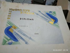 Diploma Reale Moto Club d'Italia Illustrato Da GiamBattista Conti