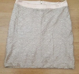 WOMENS GIRLS GOLD  MINI SKIRT BY MISS SELFRIDGE SIZE 8  - Picture 1 of 1