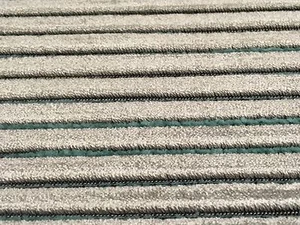 Black Edition Striped Ribbed Velvet Upholstery Fabric Limbali Agate 1 yd 9032/03 - Picture 1 of 5